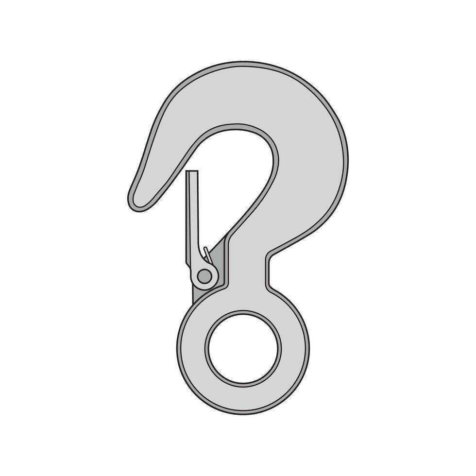 cartoon illustration snap hook icon Isolated on White vector