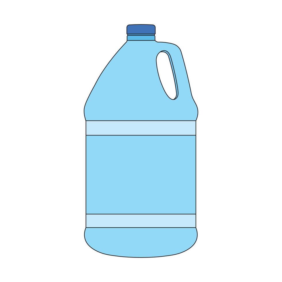 dibujos animados ilustración el plastico agua jarra icono aislado en blanco vector