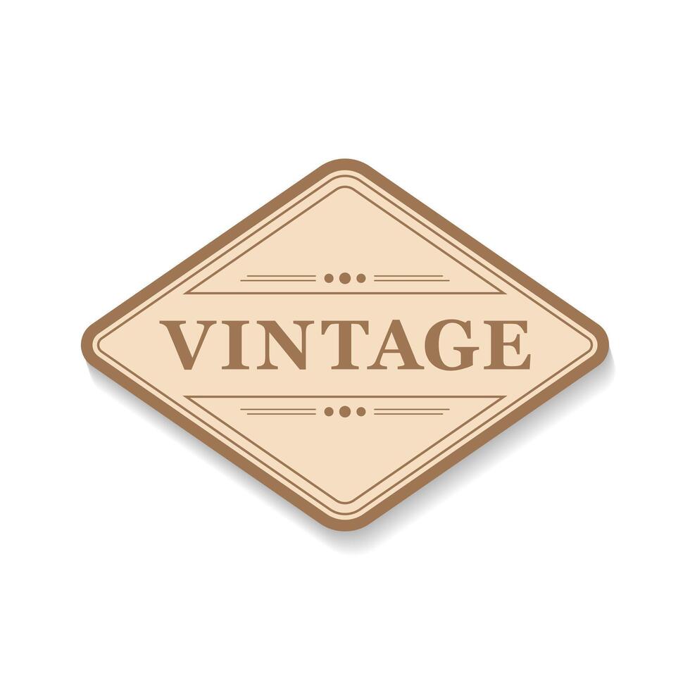 Vintage label frame vector