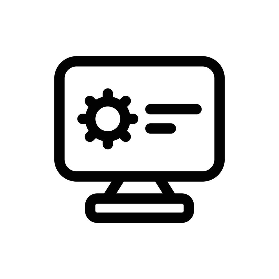 sencillo computadora icono. el icono lata ser usado para sitios web, impresión plantillas, presentación plantillas, ilustraciones, etc vector