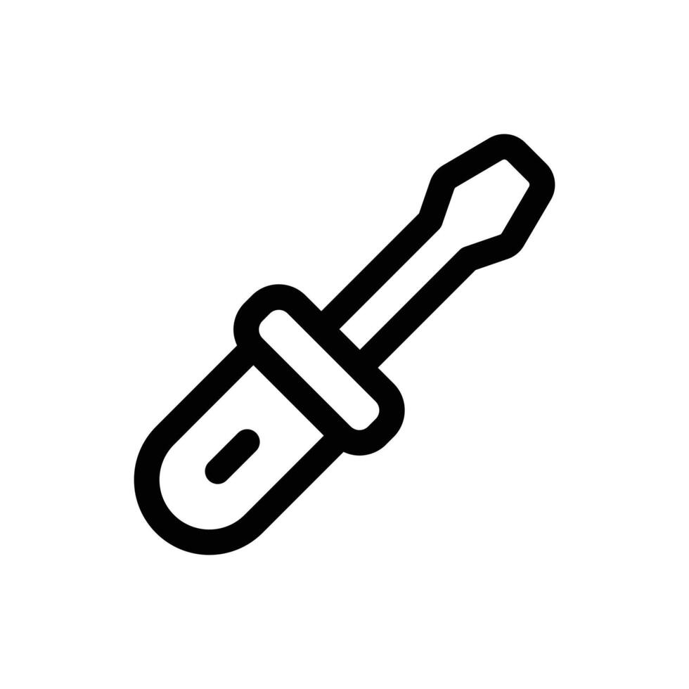 Simple Screwdriver icon. The icon can be used for websites, print templates, presentation templates, illustrations, etc vector