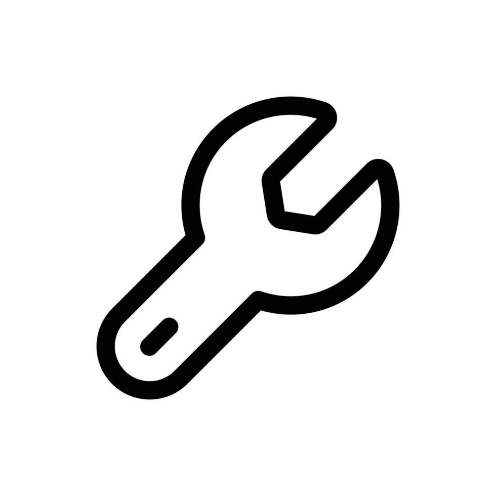 sencillo llave inglesa icono. el icono lata ser usado para sitios web, impresión plantillas, presentación plantillas, ilustraciones, etc vector