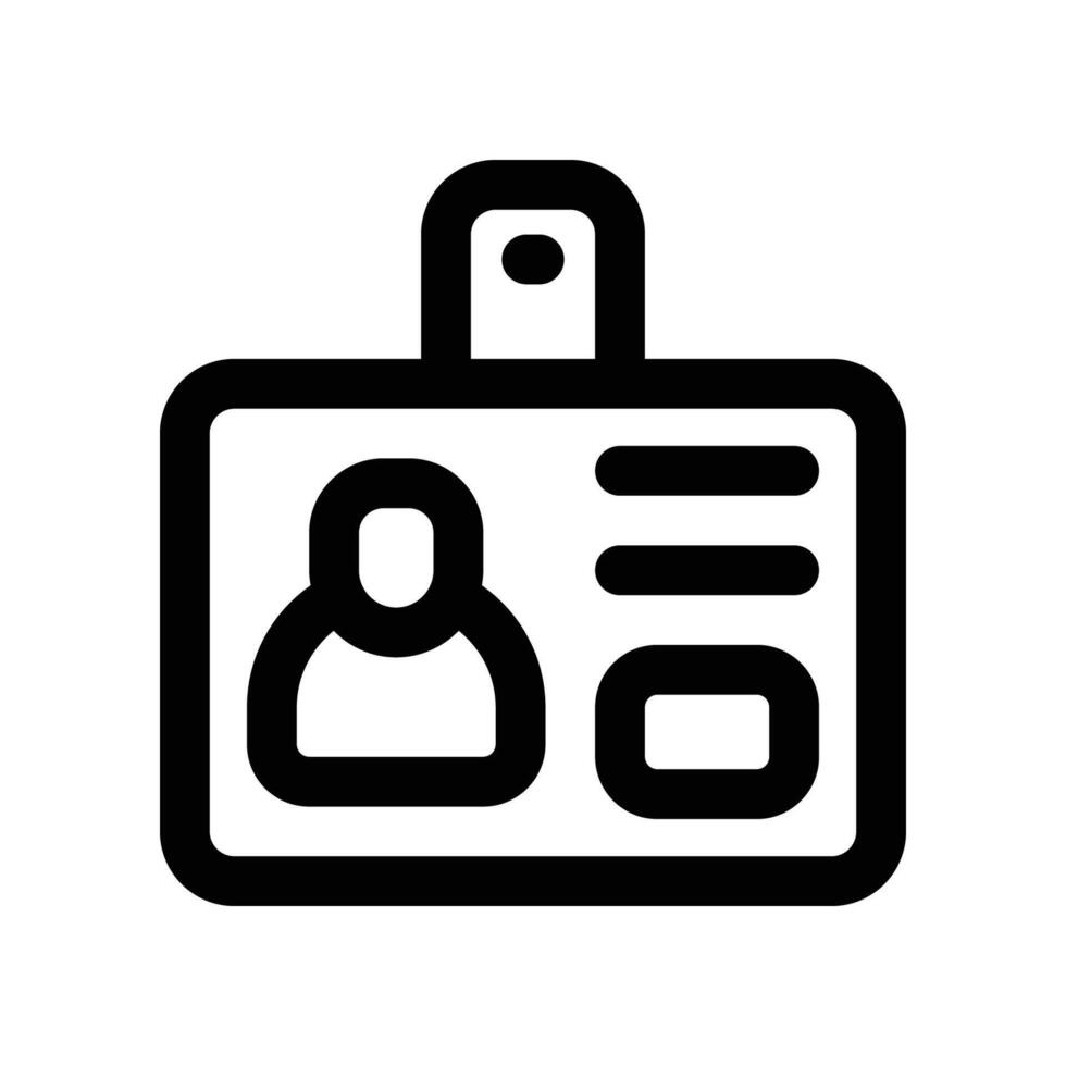 id card icon. line icon for your website, mobile, presentation, and logo design. vector