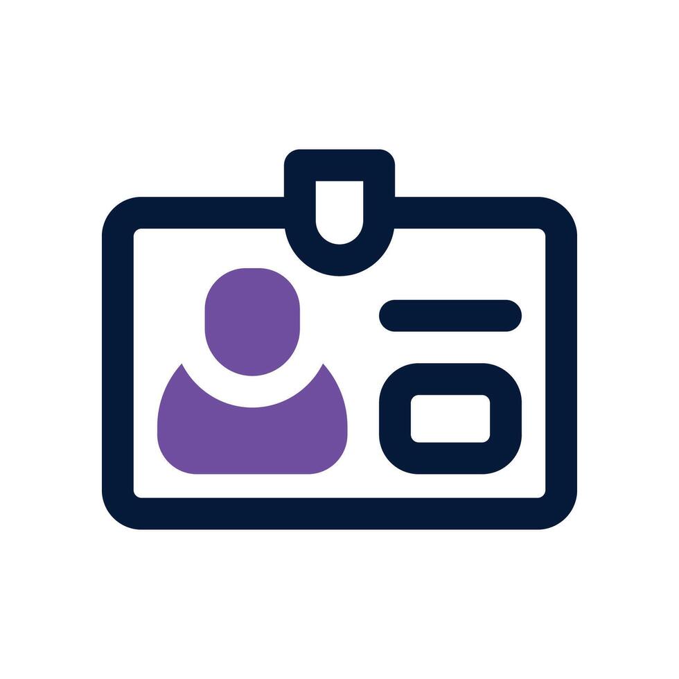 id card icon. dual tone icon for your website, mobile, presentation, and logo design. vector