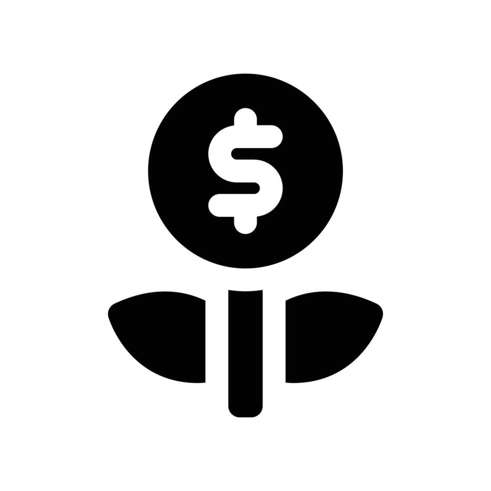 profit icon. glyph icon for your website, mobile, presentation, and logo design. vector