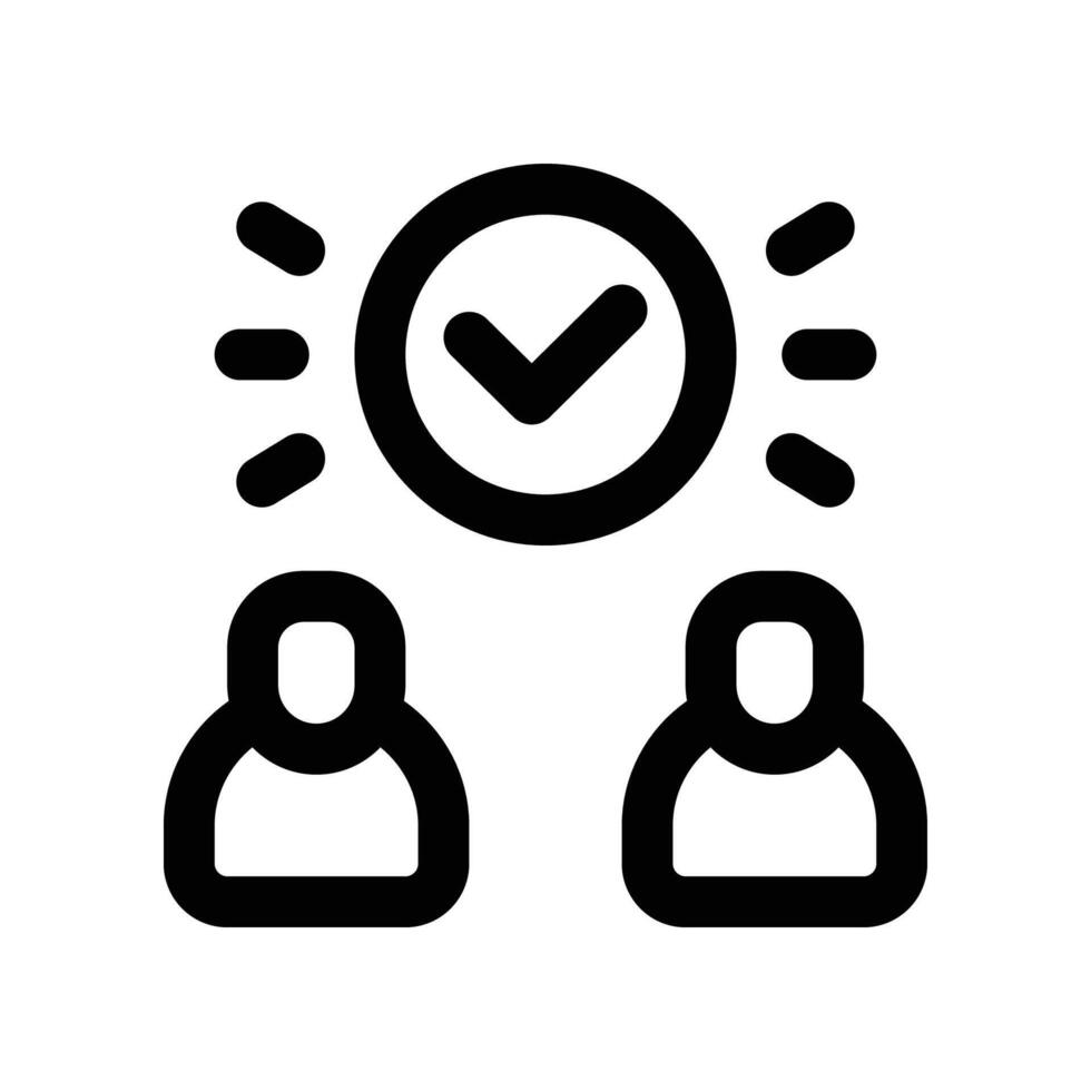 teamwork icon. line icon for your website, mobile, presentation, and logo design. vector