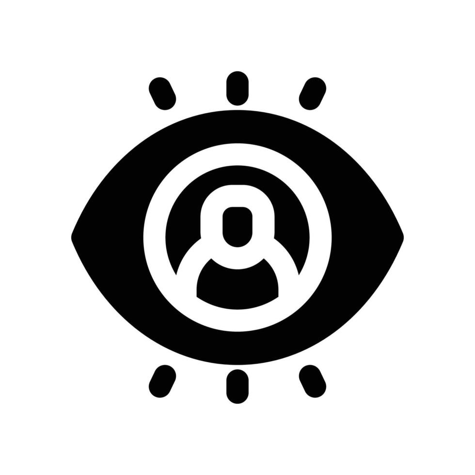 vision icon. glyph icon for your website, mobile, presentation, and logo design. vector