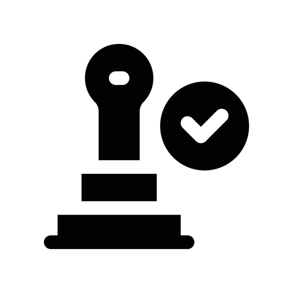 stamp icon. glyph icon for your website, mobile, presentation, and logo design. vector