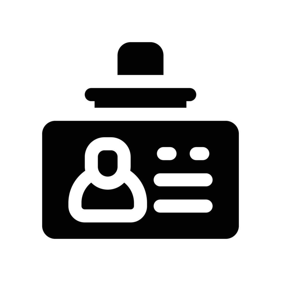 id card icon. glyph icon for your website, mobile, presentation, and logo design. vector