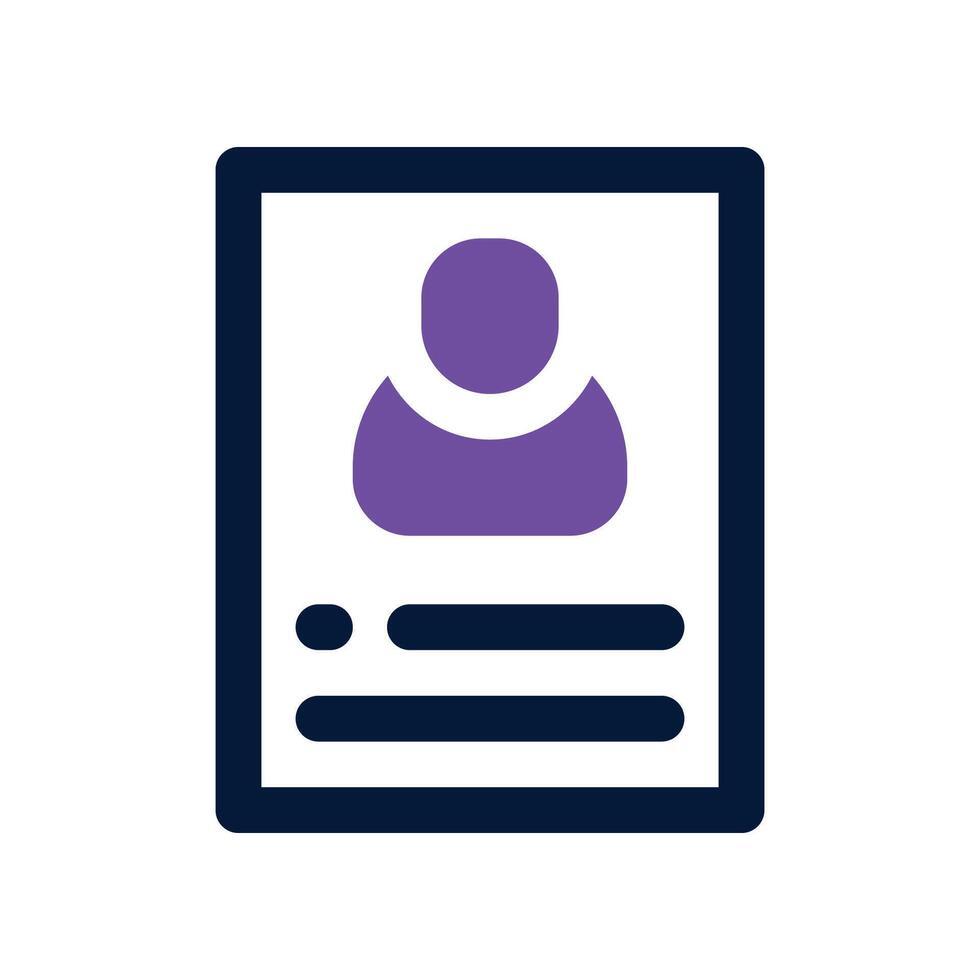 resume icon. dual tone icon for your website, mobile, presentation, and logo design. vector