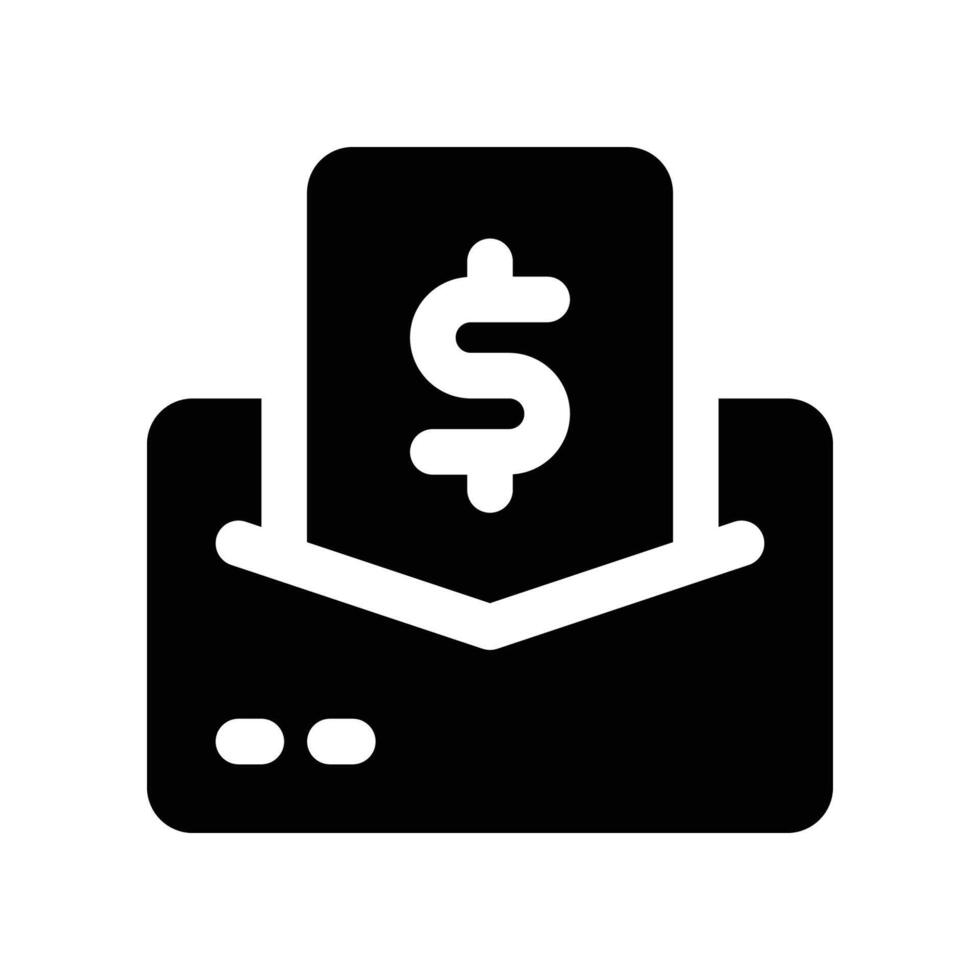 email icon. glyph icon for your website, mobile, presentation, and logo design. vector
