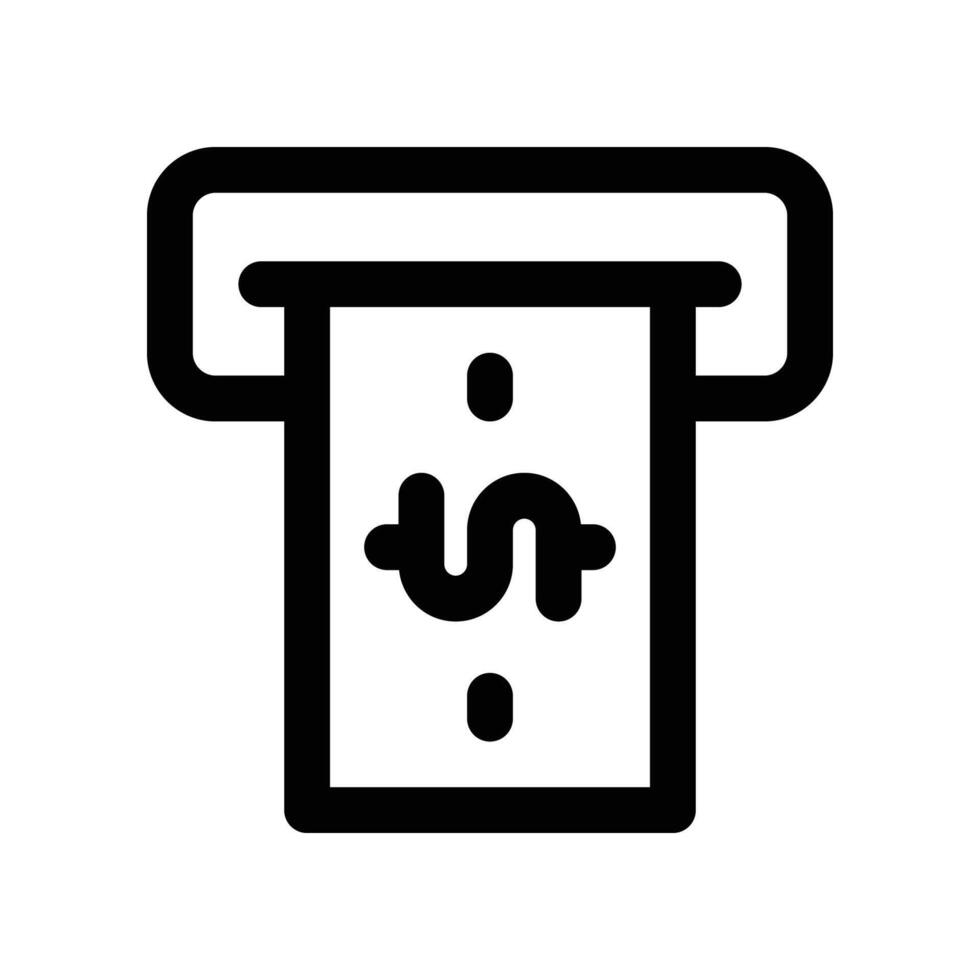 withdraw icon. line icon for your website, mobile, presentation, and logo design. vector