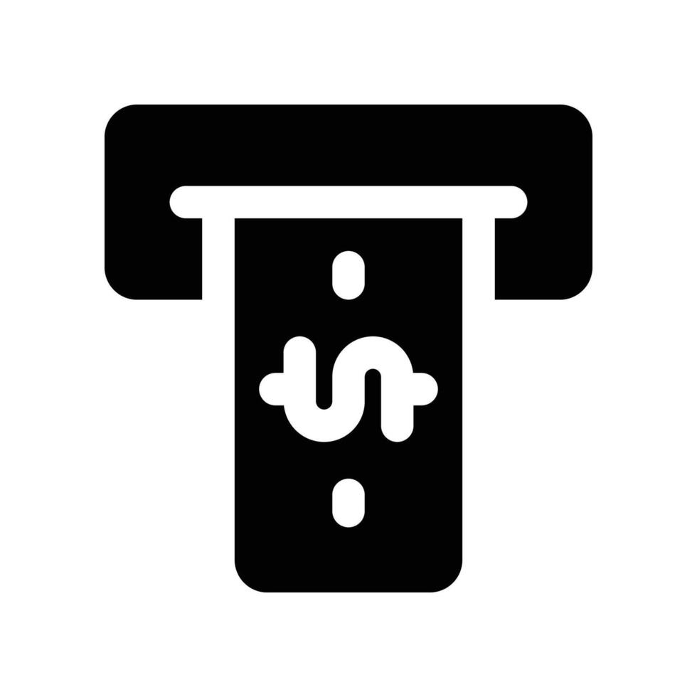 withdraw icon. glyph icon for your website, mobile, presentation, and logo design. vector
