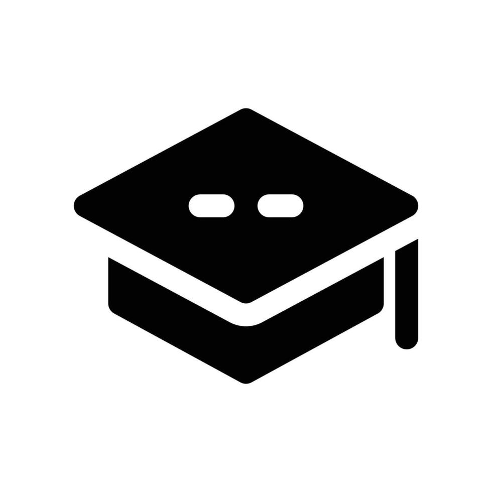 graduación sombrero icono. glifo icono para tu sitio web, móvil, presentación, y logo diseño. vector