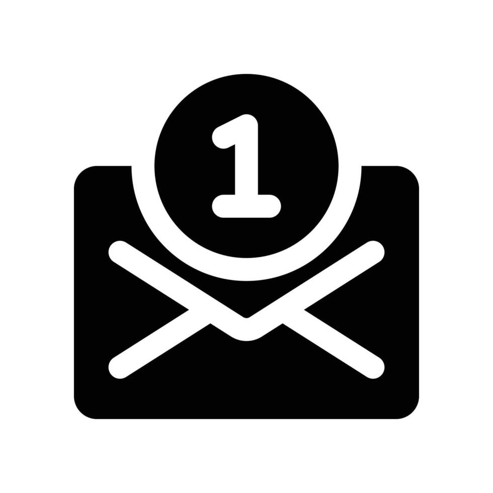 email icon. glyph icon for your website, mobile, presentation, and logo design. vector