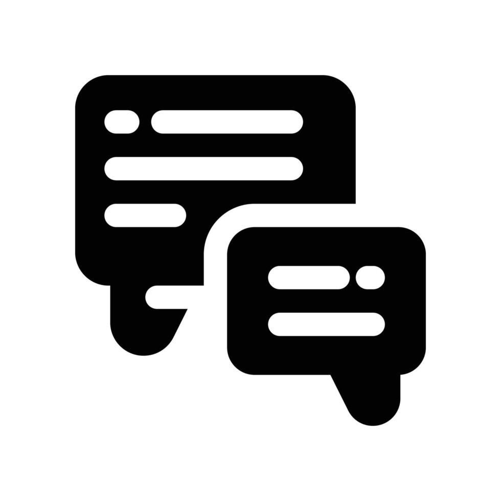 chat icon. glyph icon for your website, mobile, presentation, and logo design. vector