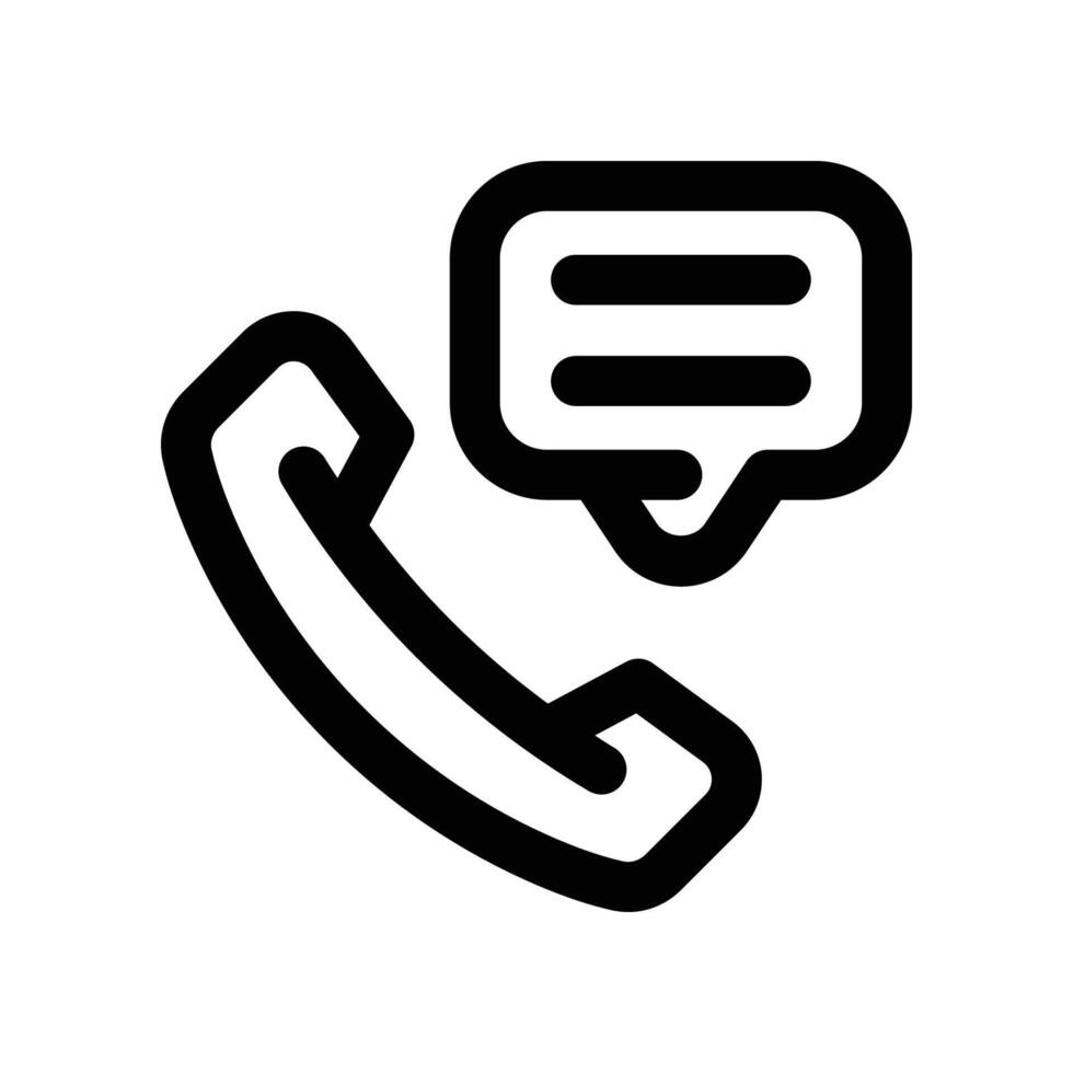 phone call icon. line icon for your website, mobile, presentation, and logo design. vector