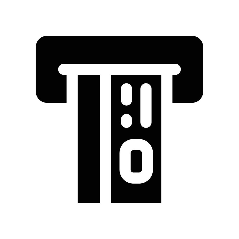 atm icon. glyph icon for your website, mobile, presentation, and logo design. vector