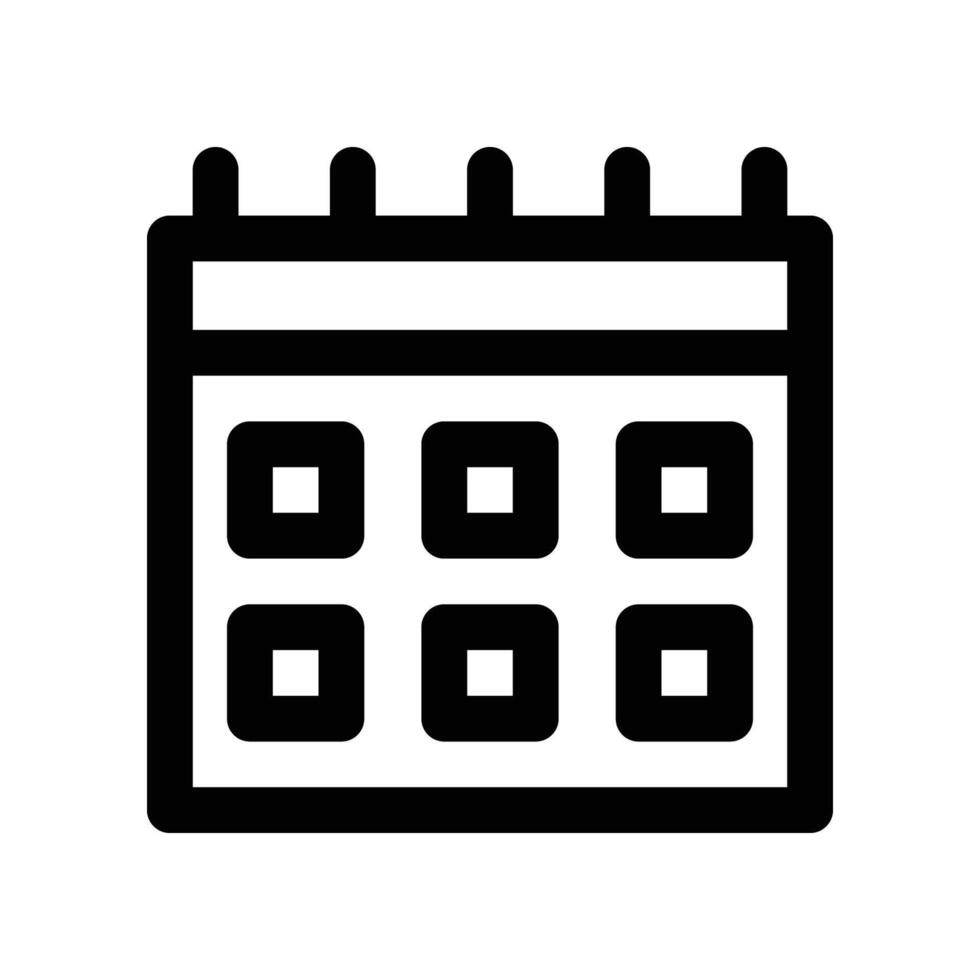 calendar icon. line icon for your website, mobile, presentation, and logo design. vector