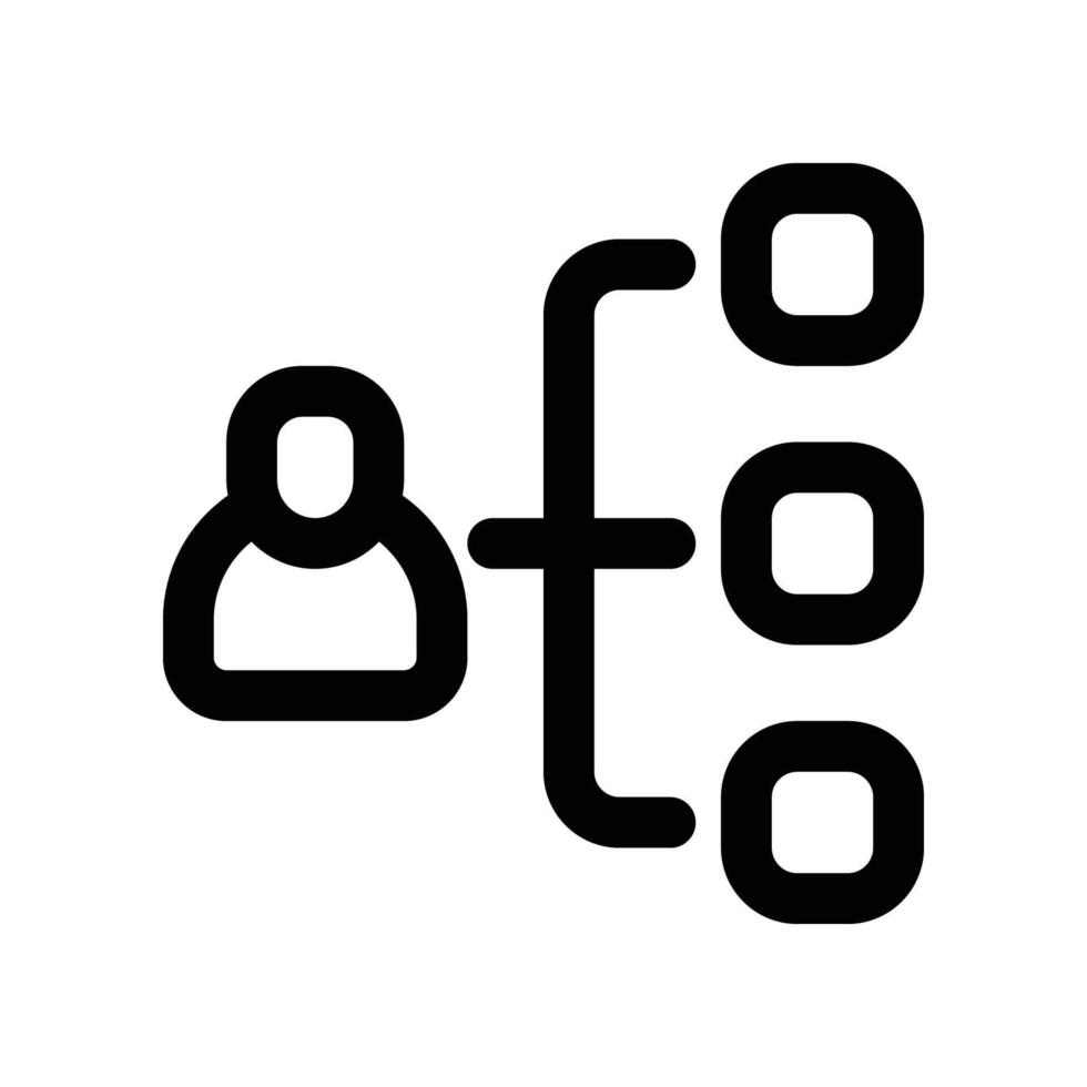 organization icon. line icon for your website, mobile, presentation, and logo design. vector