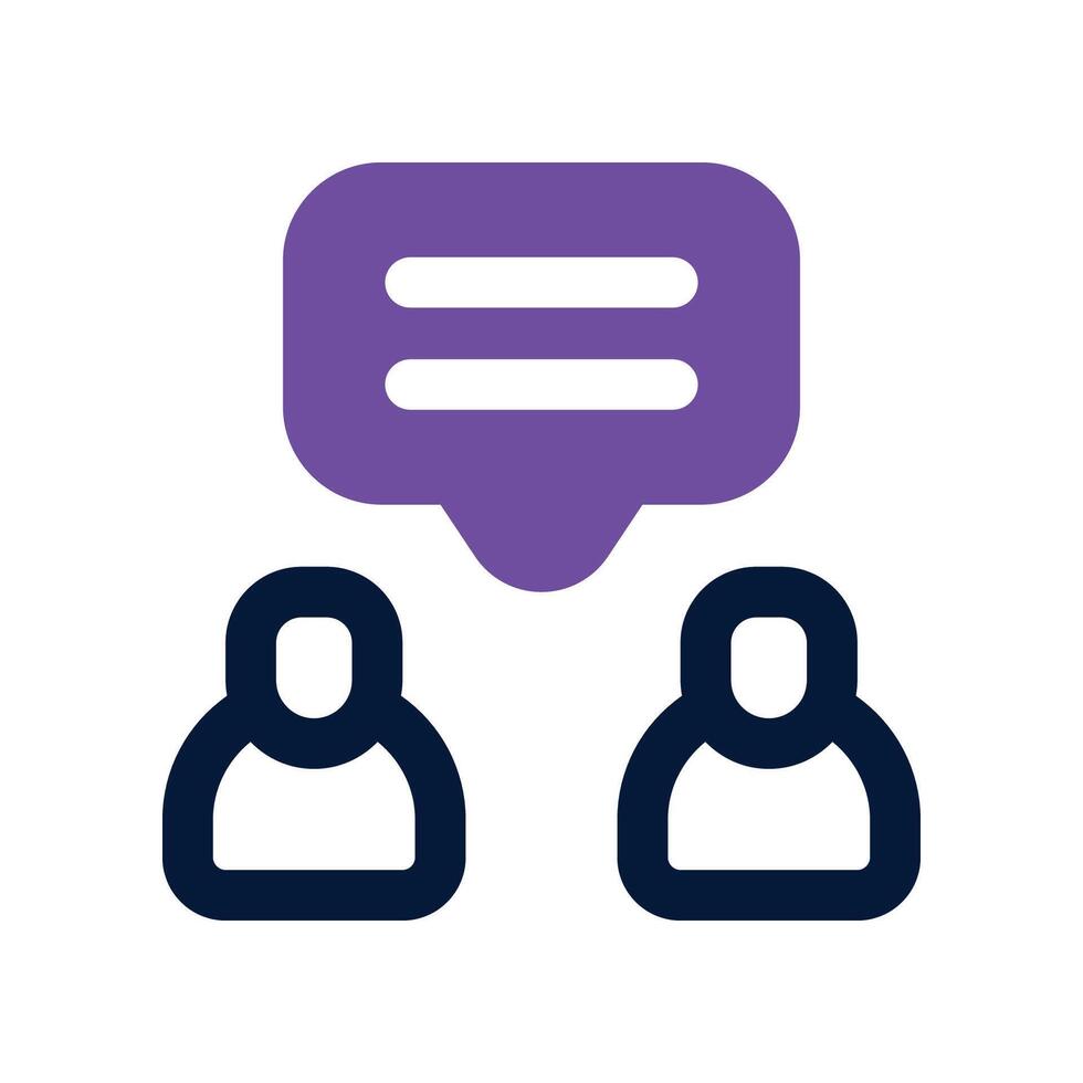 employee discussion icon. dual tone icon for your website, mobile, presentation, and logo design. vector