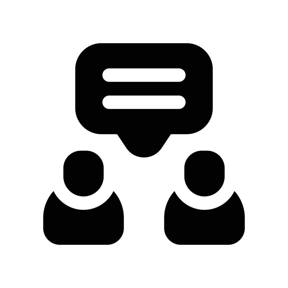 employee discussion icon. glyph icon for your website, mobile, presentation, and logo design. vector