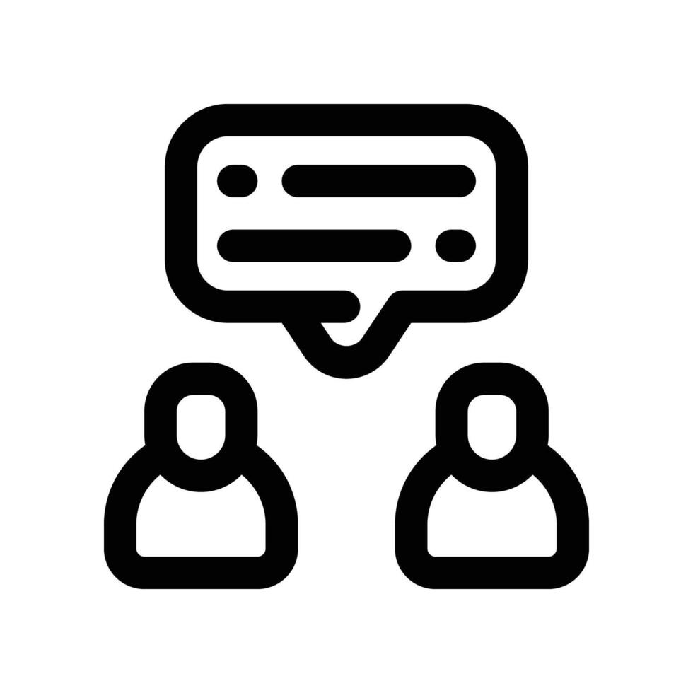 dialogue icon. line icon for your website, mobile, presentation, and logo design. vector