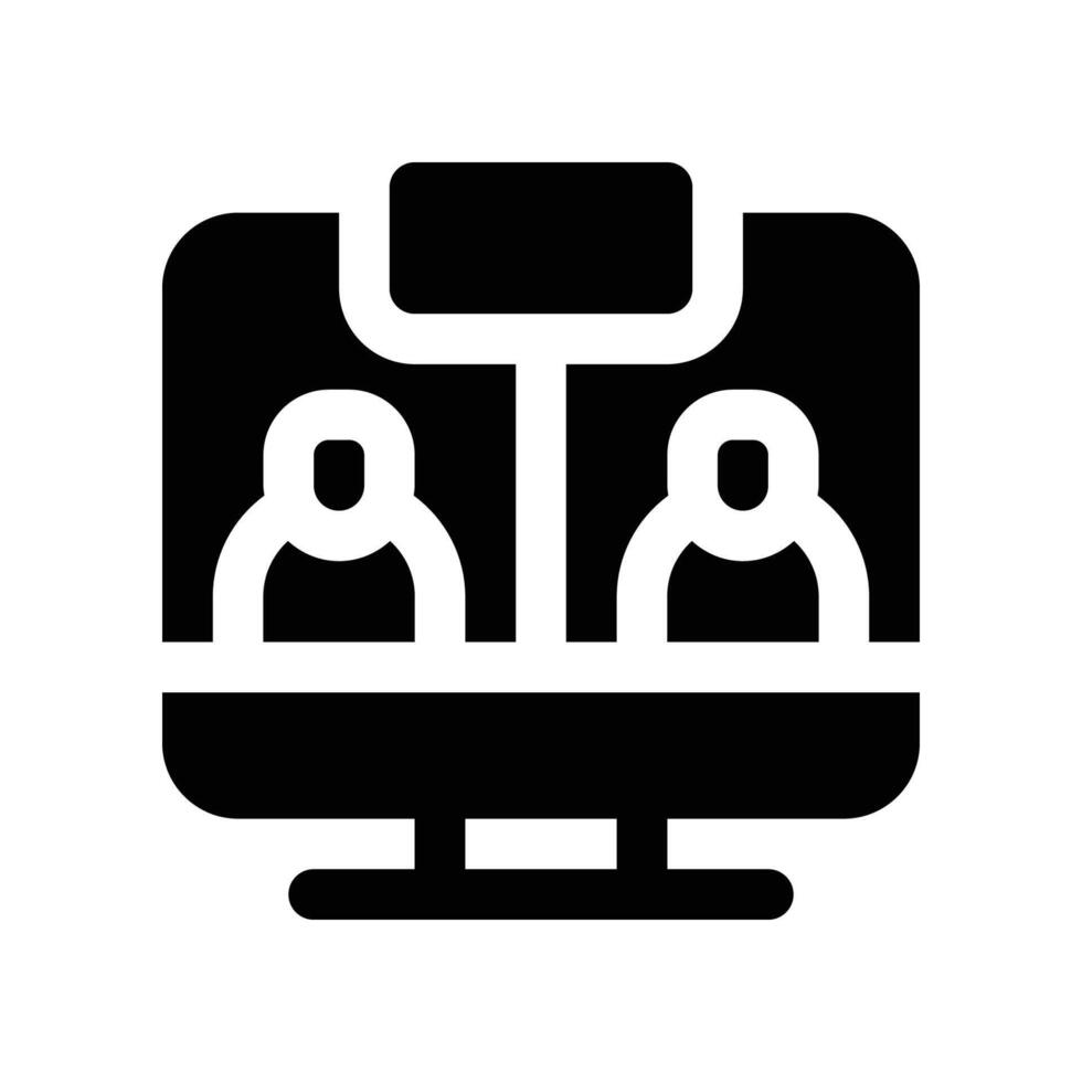 online interview icon. glyph icon for your website, mobile, presentation, and logo design. vector