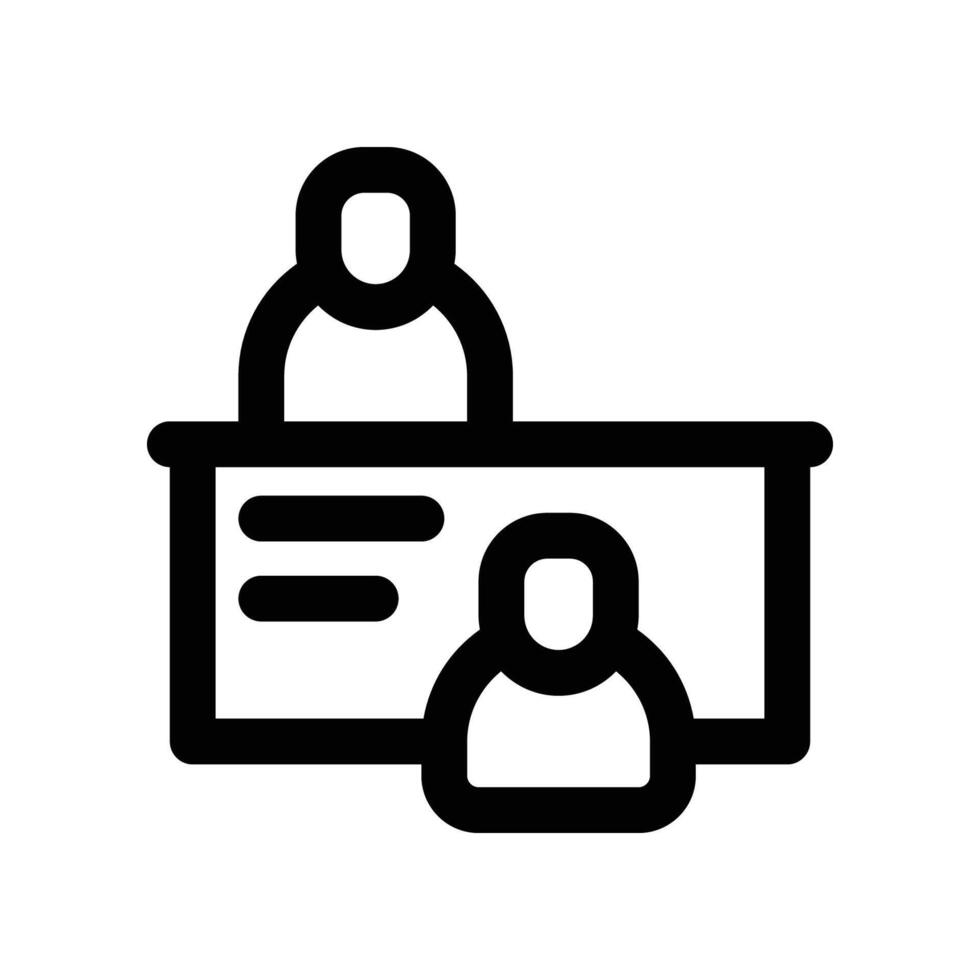 hiring process icon. line icon for your website, mobile, presentation, and logo design. vector