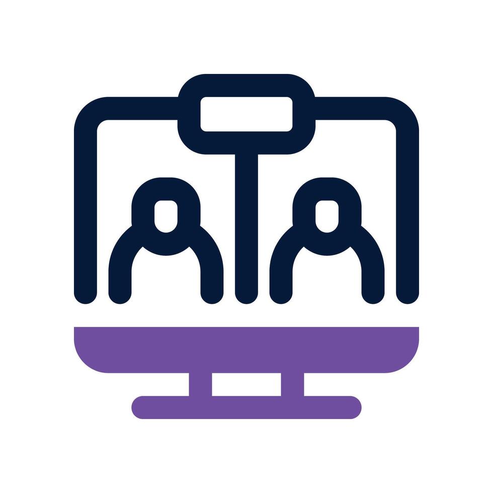 online interview icon. dual tone icon for your website, mobile, presentation, and logo design. vector