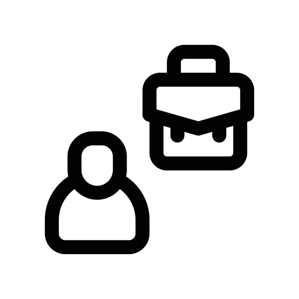 employee icon. line icon for your website, mobile, presentation, and logo design. vector