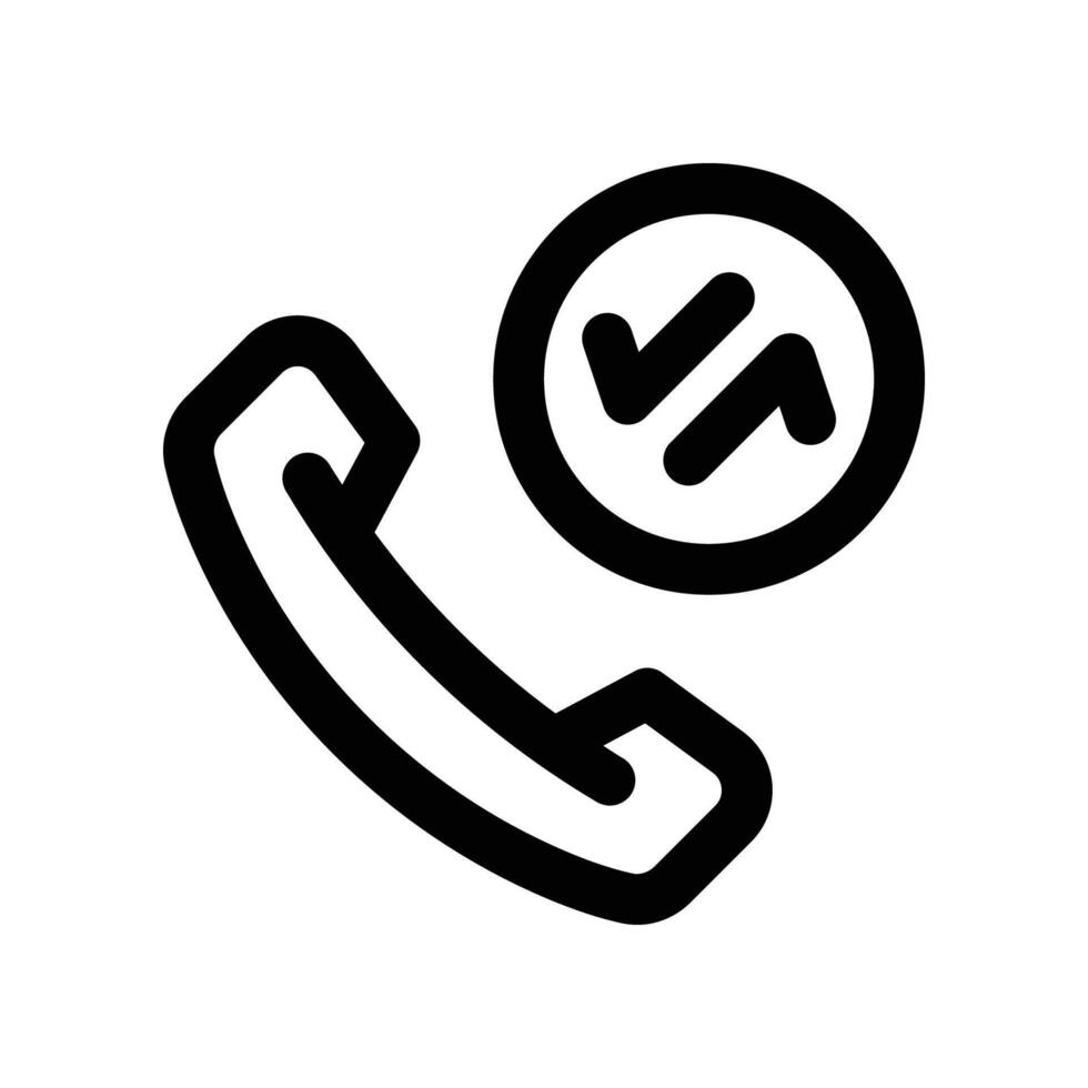 phone call icon. line icon for your website, mobile, presentation, and logo design. vector