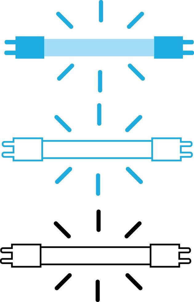 UV or UVC light icon. Ultraviolet light lamp for disinfect sign. UV light disinfection symbol. flat style. vector
