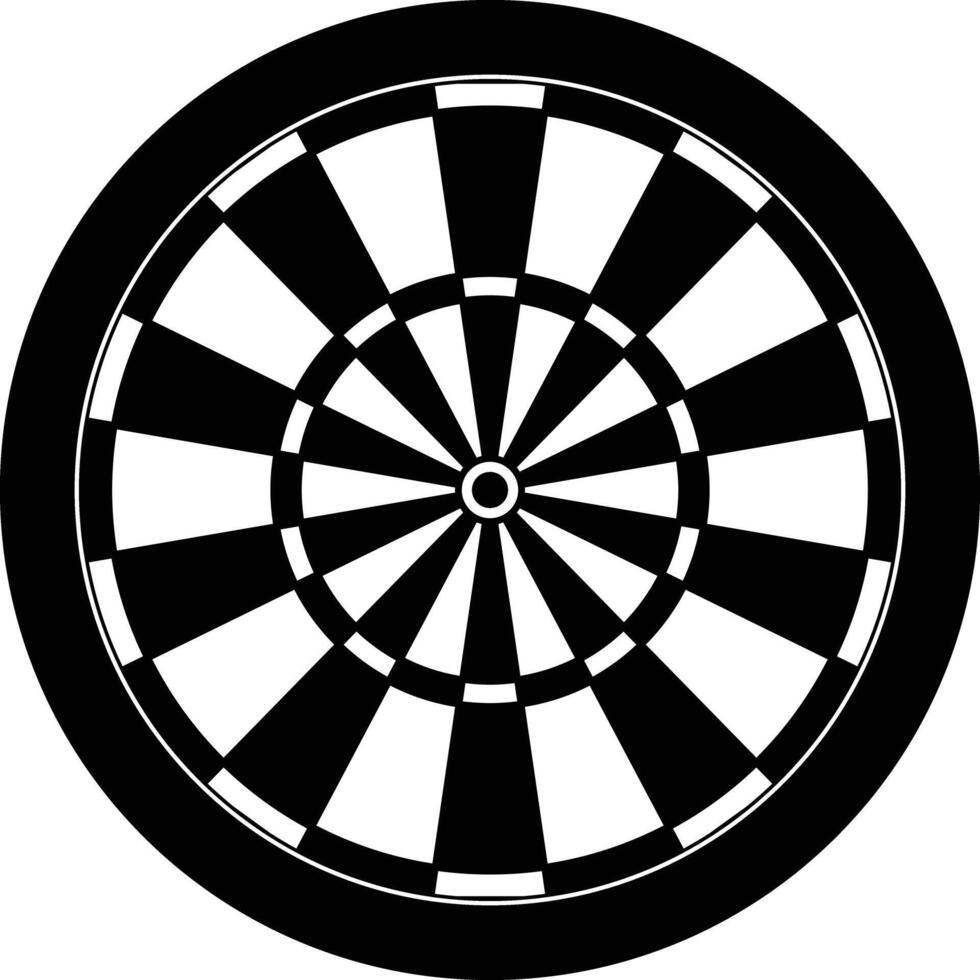Sharp Dart Round Board Sports Icon vector