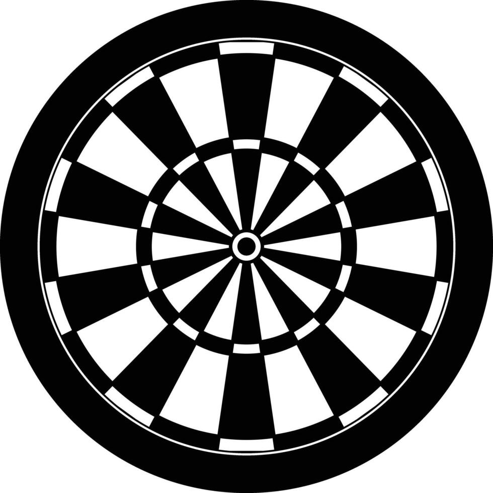 Sharp Dart Round Board Sports Icon vector