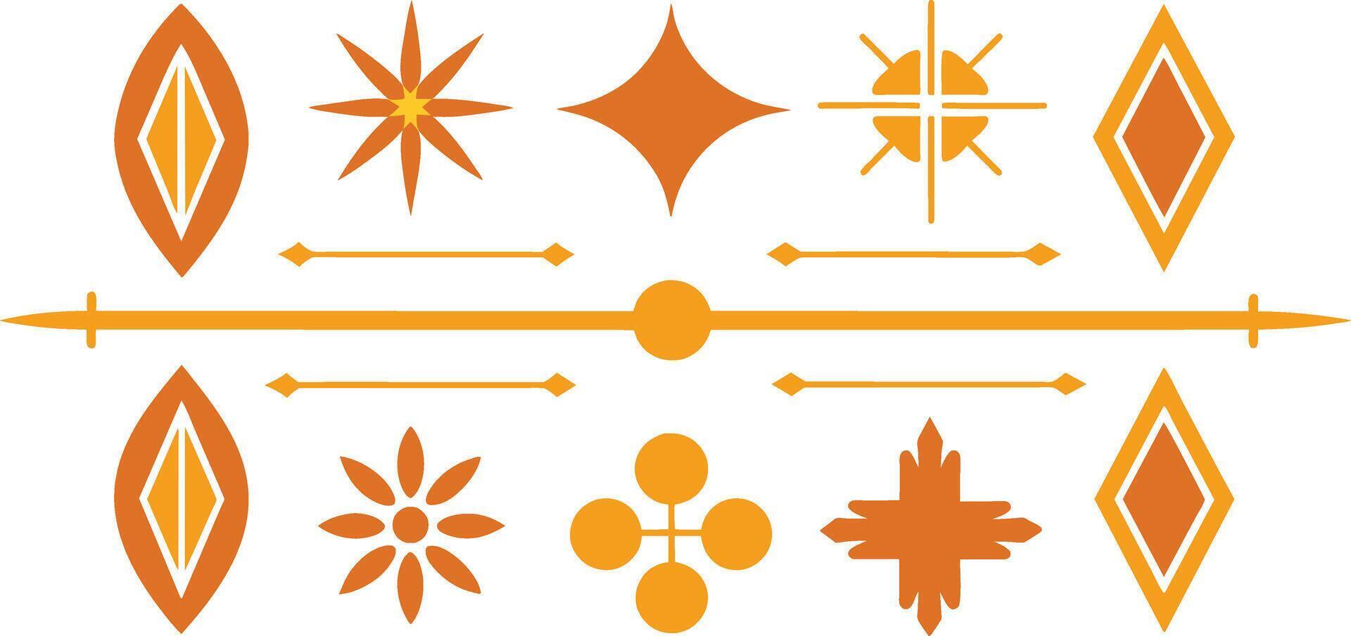 a set of different shapes and symbols vector