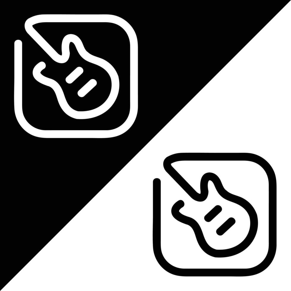 Music App or Music maker app icon, Outline style, isolated on Black and White Background. vector