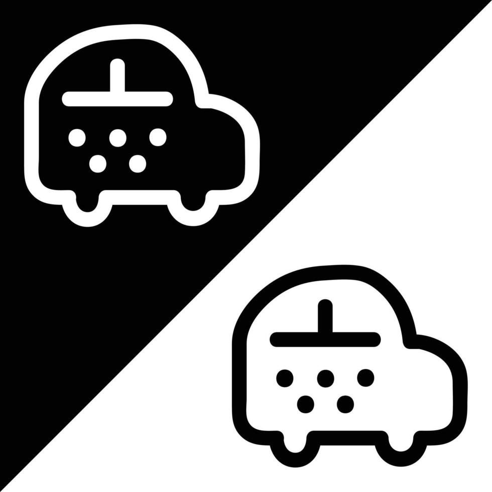 Transport Icon, Outline style, isolated on Black and White Background. vector