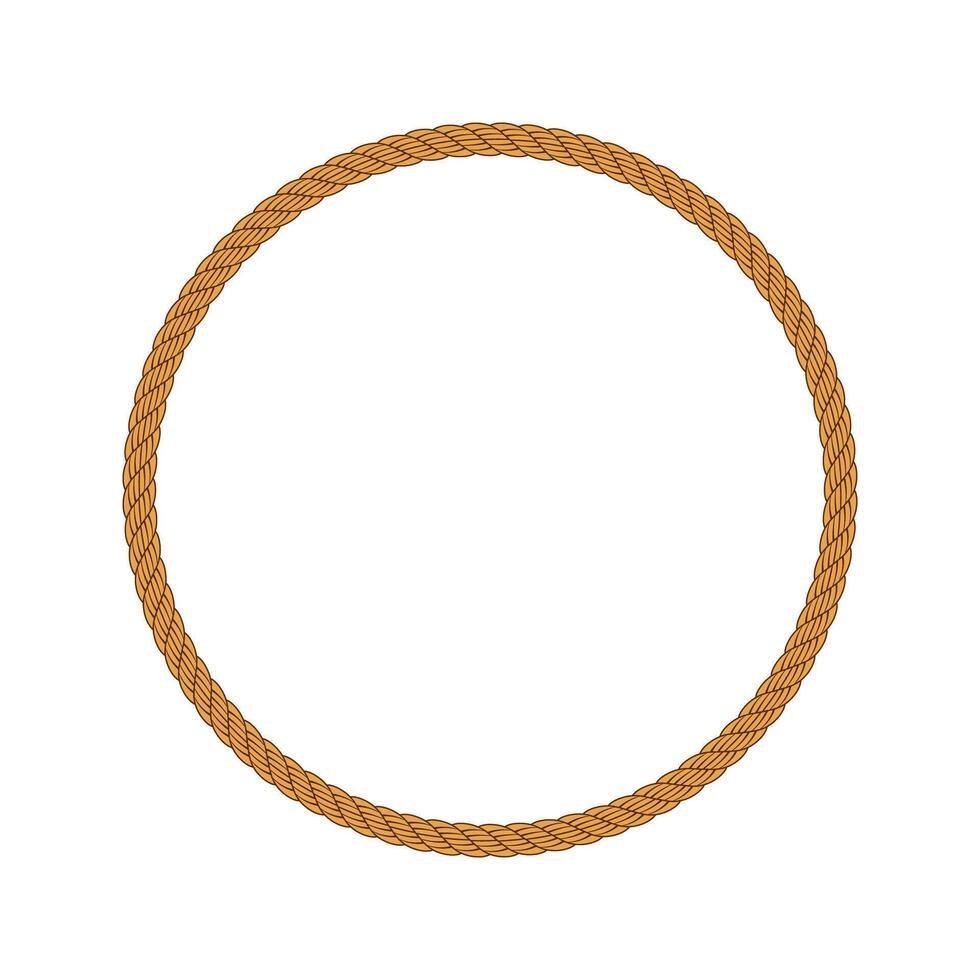 Rope frames isolated on white background. vector