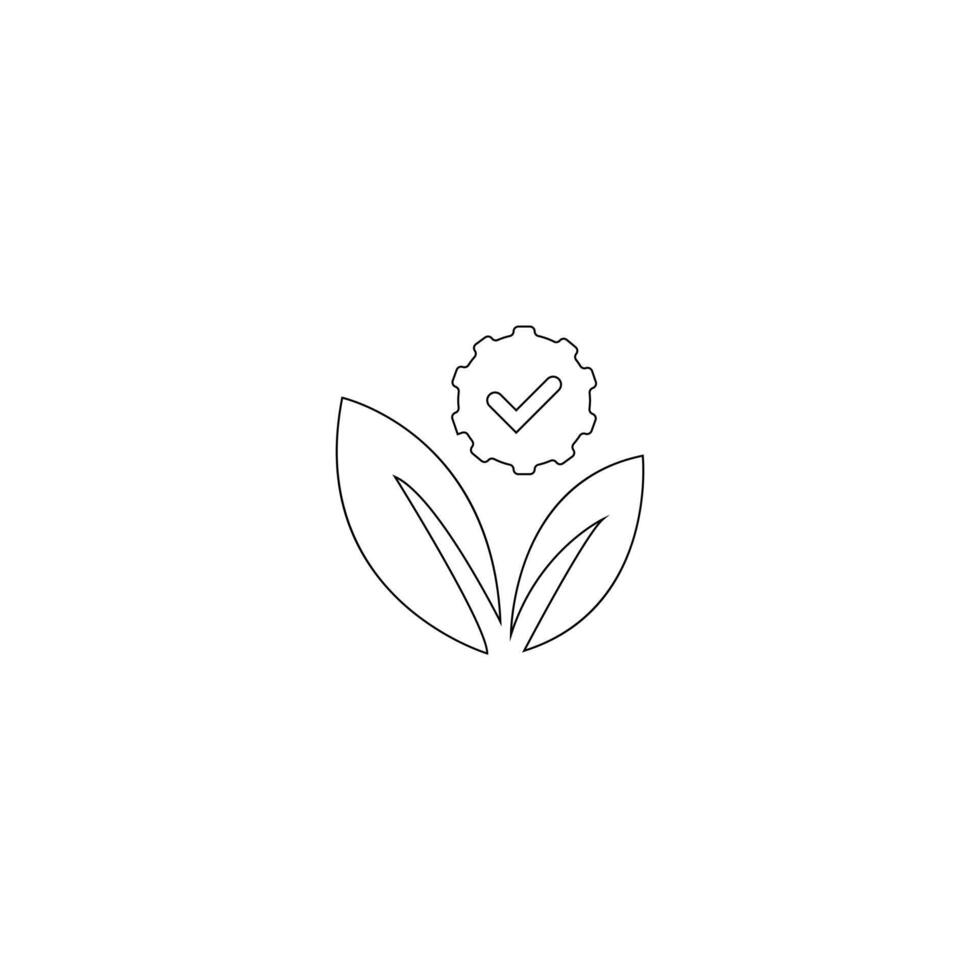 Organic farming icon set. Organic farm product, vegan and bio symbol. Natural farming icon collection.Simple Set of Eco Related Line Icons. vector