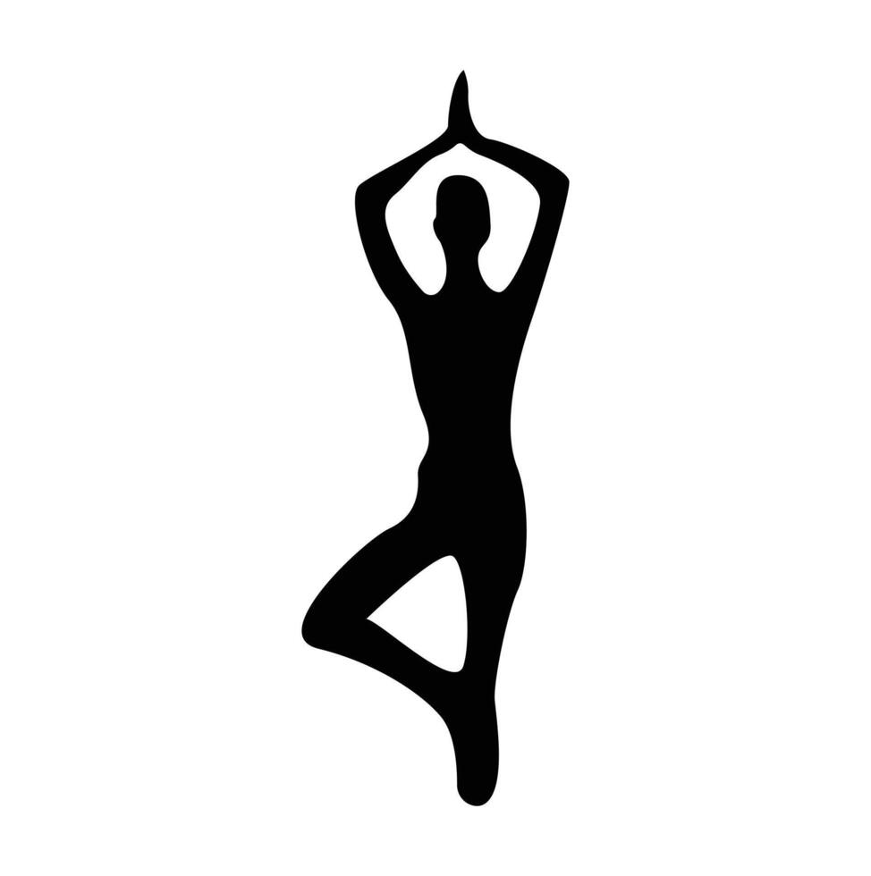 International Yoga Day. 21 June yoga day banner or poster with woman in lotus pose. 21 June- international yoga day, woman in yoga body posture. vector