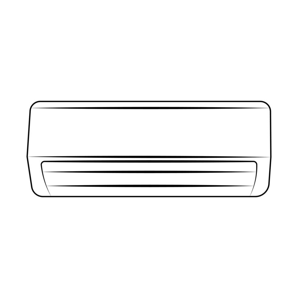 Ac cooling air conditioner design and line art. Ac air condition images. vector