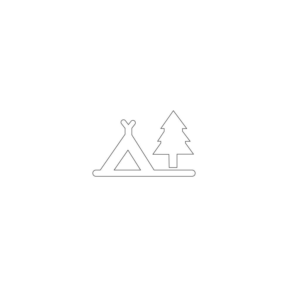 Park icon.Simple Set of Travel Outdoor Related Line Icons. vector