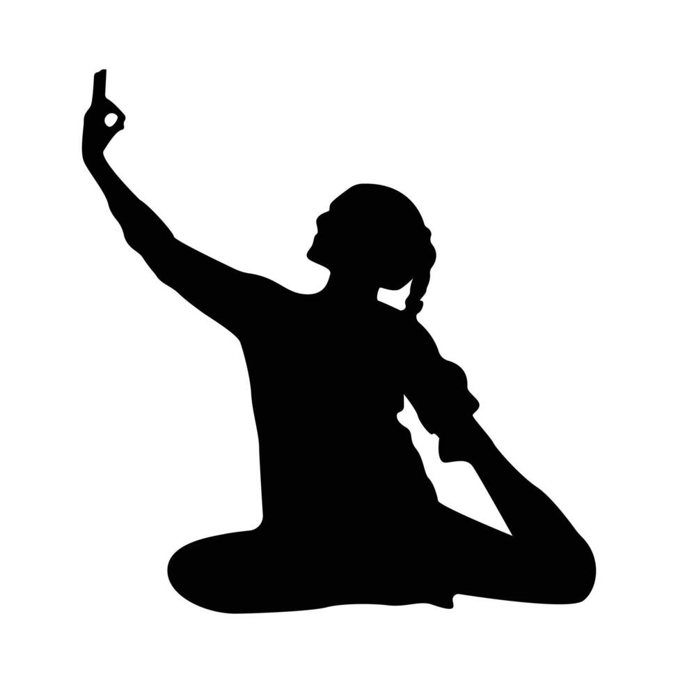 International Yoga Day. 21 June yoga day banner or poster with woman in lotus pose. 21 June- international yoga day, woman in yoga body posture. vector