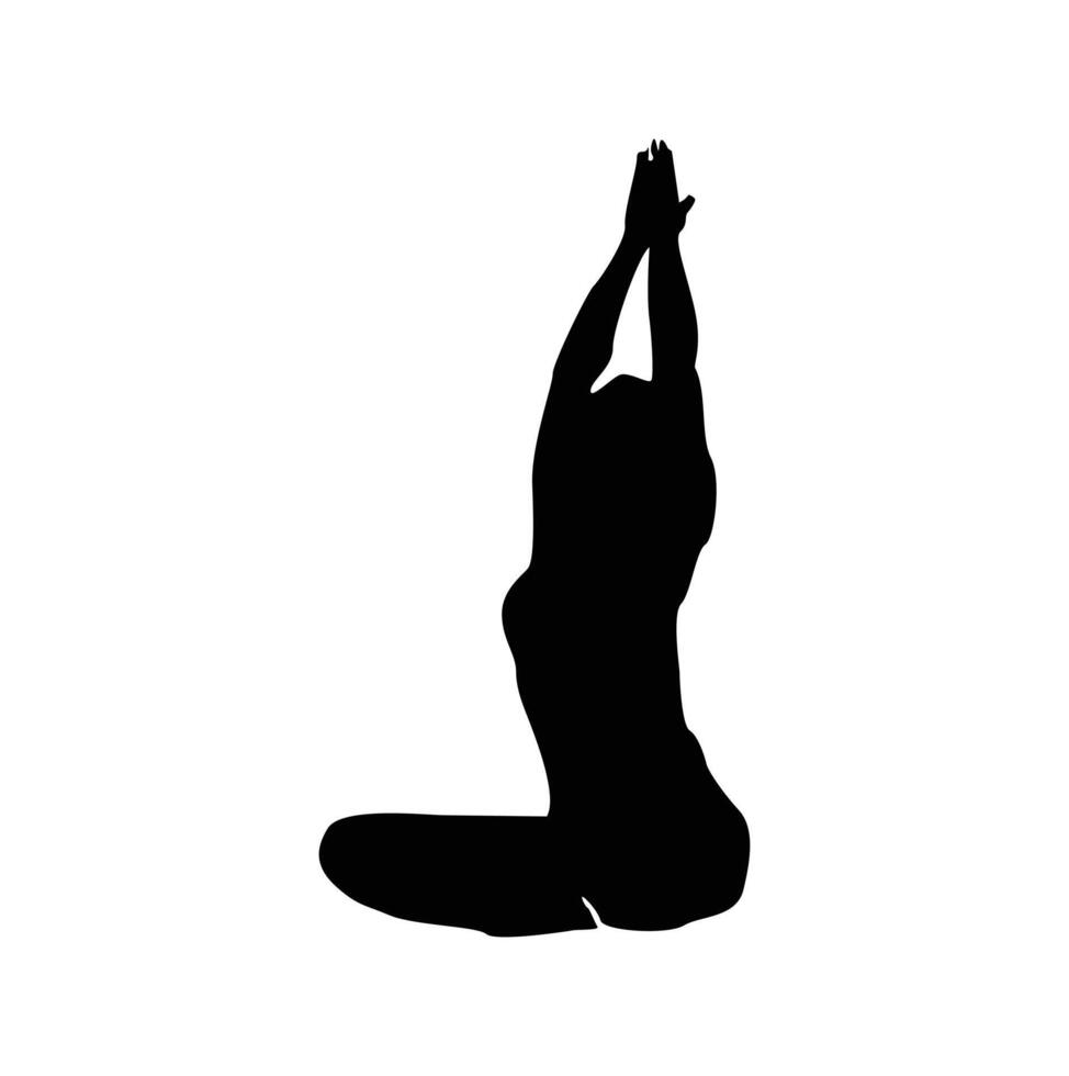 International Yoga Day. 21 June yoga day banner or poster with woman in lotus pose. 21 June- international yoga day, woman in yoga body posture. vector