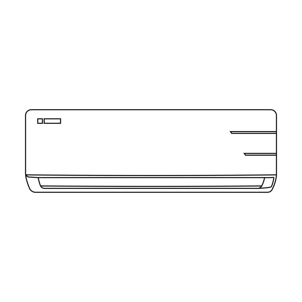 air conditioner icon flat design. AC line art illustration vector
