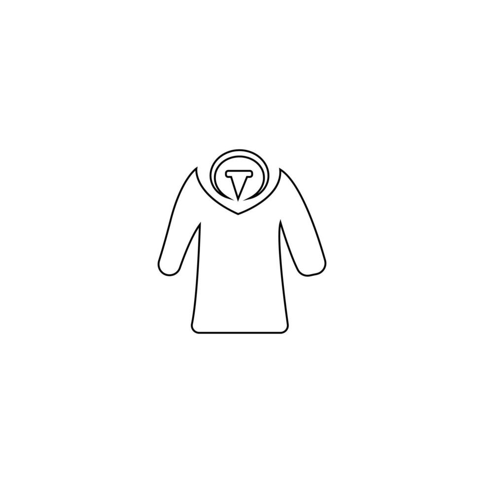 ropa línea icono . contorno señales de Moda vestir. editable carrera vector