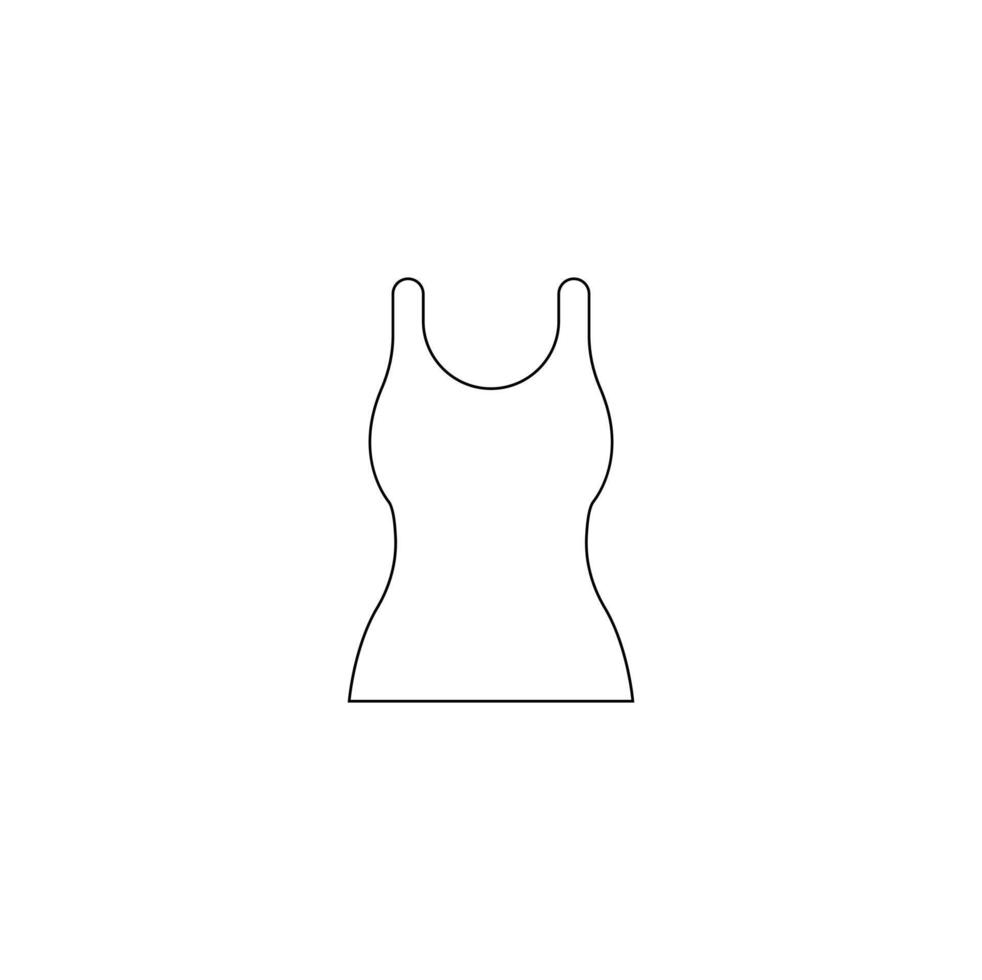 ropa línea icono . contorno señales de Moda vestir. editable carrera vector