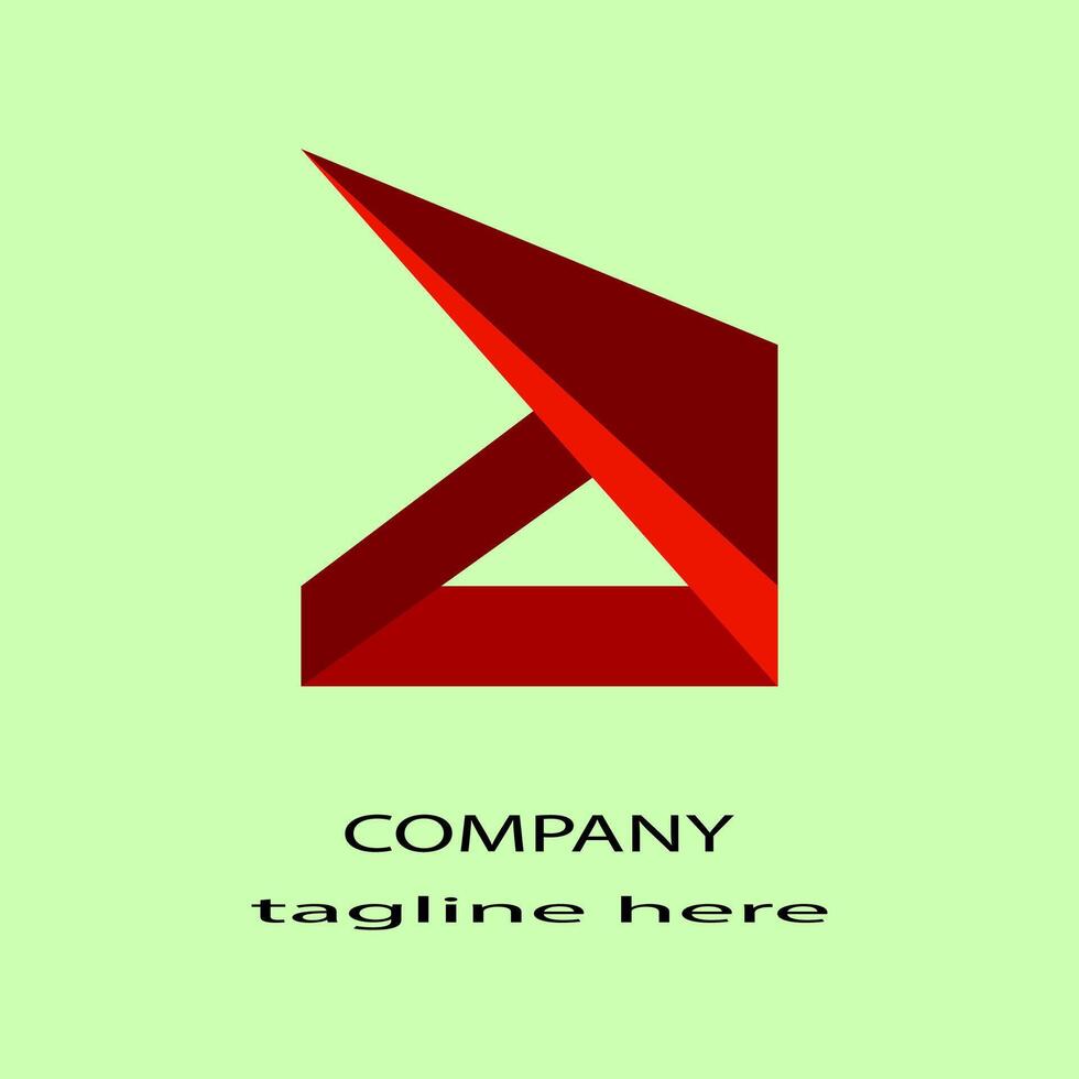 abstract red geometric logo design. vector