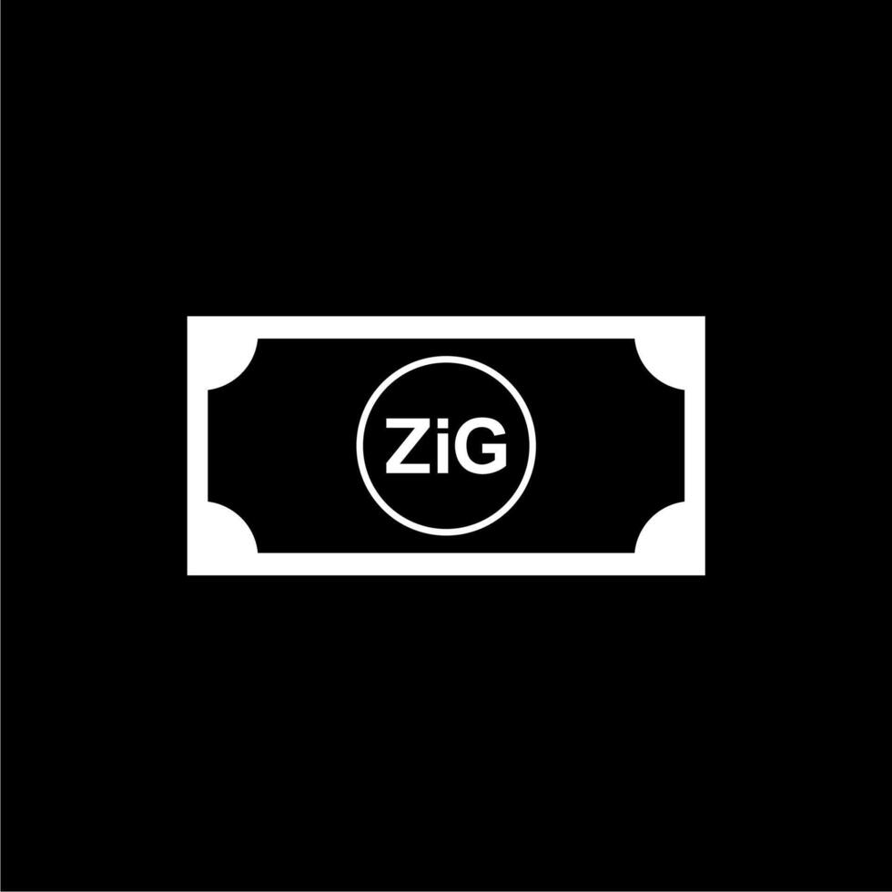 New Zimbabwe Currency Symbol, The Zimbabwe Gold Icon, ZiG Sign. Illustration vector
